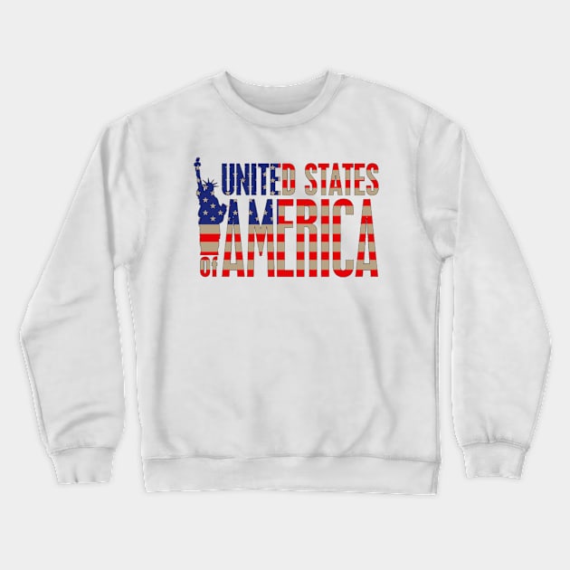 United States of America Crewneck Sweatshirt by doniainart